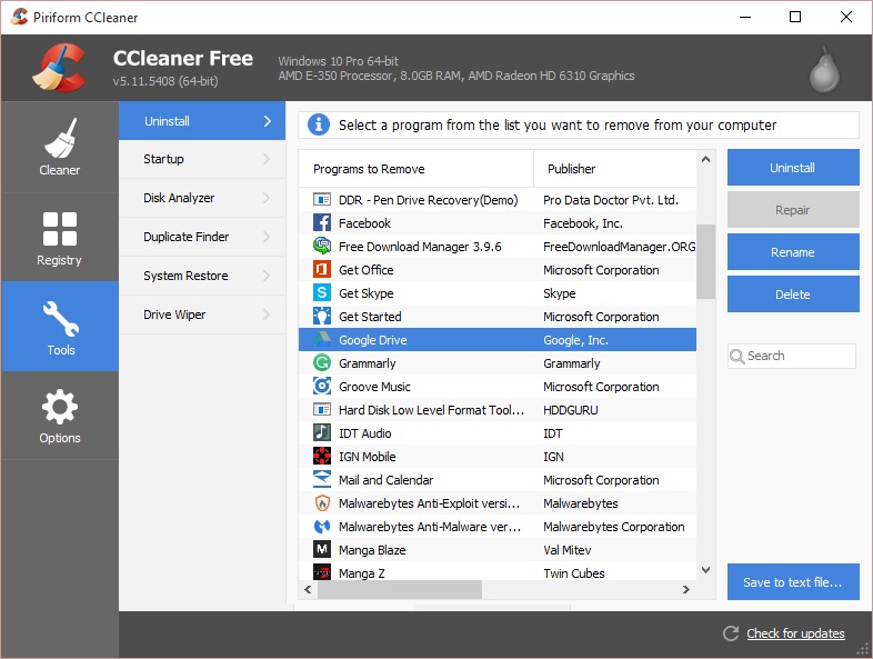 CCleaner Professional 5.85.9170 Crack crackthere.com